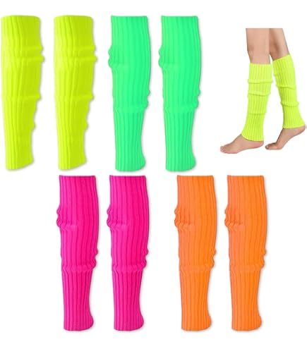 6 Set Bandeau Fluo Annee 80 Bandeau Et Bracelets Fluo Bandeau Fluo Sport Bandeau Orange Fluo Années 80 Bandeau Sport Fluo Année 80 Guetres Femme Fluo (6 Couleurs