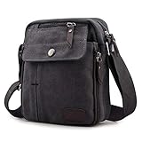 Kompakte Taschengröße: 23 * 18 * 8 cm (9 * 7 * 3 Zoll). Kleine Männer Umhängetasche aber mit großer Kapazität. Bitte bestätigen Sie die Größe vor dem Kauf. Perfekter Begleiter, wenn Sie keine schwere Handtasche mitnehmen möchten.