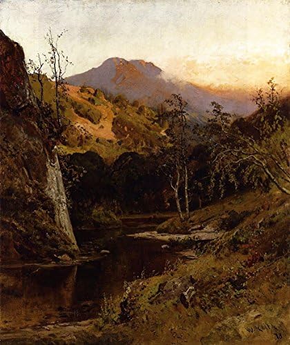 Mount Tamalpias From Lagunitas Creek - By William Keith - Canvas Prints - 24â€œ by 29â€œ - Unframed