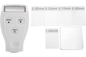 Nikou Misuratore di spessore del rivestimento - Mini tester portatile per vernici per auto LCD Rilevatore digitale a risparmio energetico che misura misuratore ambientale(bianca)
