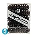 Magi Hair Bobble Traceless Hair Ring And Bracelet - Brown Invisible Hair Bobble Pack of 5, Pain Free Hair Band, Reduces Split Ends