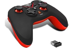 SPIRIT OF GAMER - XGP Wireless Xtrem Controller Negro y Rojo - Inalámbrico - LED - Turbo - Recargable vía USB - Rango de 12 horas - Rapid Fire - Ordenador
