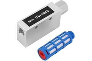 Generatore di Vuoto, Akozon CV-15HS Compatto in Lega Di Alluminio ​Eiettore Pneumatico Del Generatore Di Vuoto Di Scarico Dell'Aria Con Silenziatore