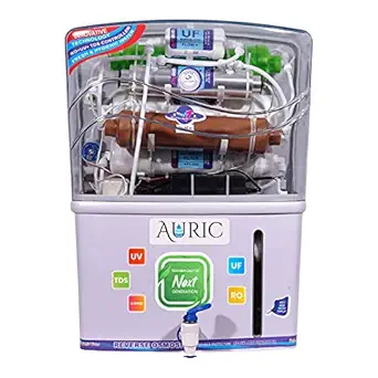 AURIC AQUA GRAND RO + UV + UF + TDS WITH PRE FILTER SET AND Advanced Protection - 12 Ltr