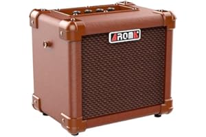 AROMA AG-10A AMPLIFICATORE 10 WATT 5" PER CHITARRA ACUSTICA CON INGRESSO MICROFONO E AUX ALIMENTAZIONE BATTERIA O ALIMENTATORE