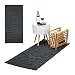 Produktbild 2x Läufer Leder im Set, Teppichläufer 70x140 cm, Dielenläufer Echtleder, Teppich handgefertigt, Flurteppich, schwarz