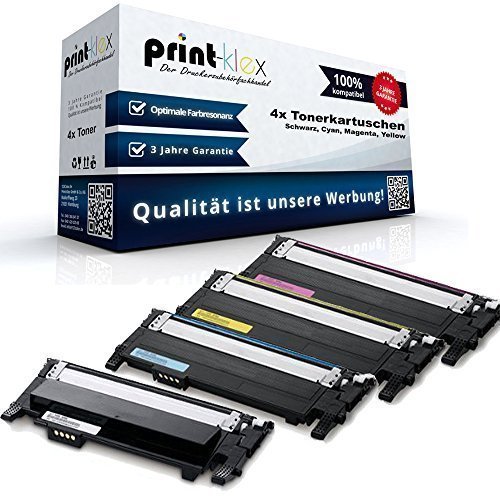 4x kompatible Tonerkartuschen für Samsung Xpress C 480 FN C 480 FW C 480 Series C 480 W CLTK404SELS CLTC404SELS CLTM404SELS CLTY404SELS Black Cyan Magenta Yellow Sparset BK C M Y - Color Line Serie