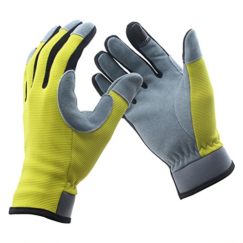 Preisvergleich Produktbild COFIT Arbeitshandschuhe, Full Finger Touchscreen Handschuhe für die Arbeit, Gartenarbeit, Hausarbeit, Auto Reparatur, Angeln, Malerei, Etc - L