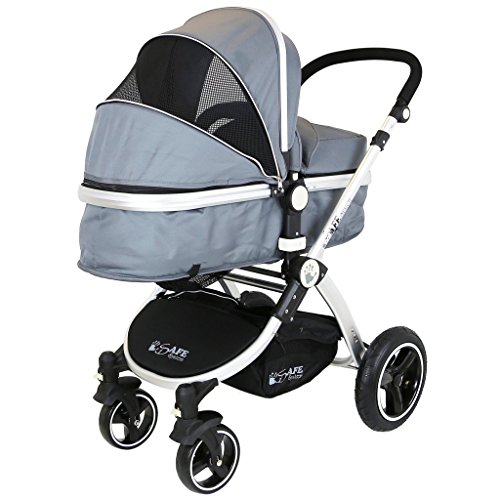 New Born Baby Boy Bundle 3 in 1 Pram System Grey + Noah Pod