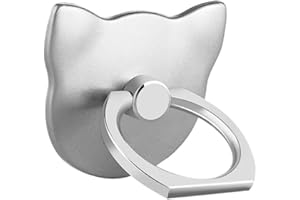 MuStone Soporte para Anillo de Dedo para teléfono Celular, Soporte Universal para teléfono, Soporte de Montaje para iPhone XS X 8 7 6 6S 5 5C 5S, Samsung Galaxy S9 S8 S7Edge S7 S6 Nota 8 5 (Plata)
