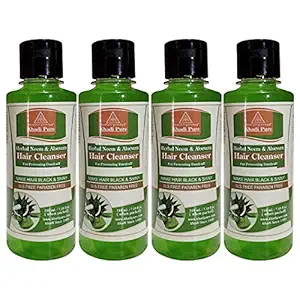 Khadi Pure Herbal Neem & Aloe Vera Shampoo SLS, 210 ml (Pack of 4)
