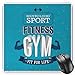 Produktbild HYYCLS Fitness Mauspads, Fit For Life Bodybuilding Sport Biceps Sportsman Athletic Muscular Form, Standard Size Rectangle Non-Slip Rubber Mousepad, Blue Dark Blue White