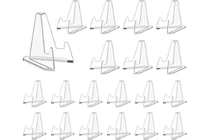 TAIHE 20 Stück Kartenständer, Acryl Münzhalter, Transparenter Medaillenhalter Karten Ständer Display Staffelei für Münzen, Taschenuhren, Medaillen