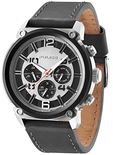 POLICE Herren-Armbanduhr ARMOR Analog Quarz Leder P14378JSTB-02A POLICE Herren-Armbanduhr ARMOR Analog Quarz Leder P14378JSTB-02A