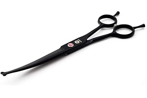 Dream Reach Professional Dog 7.0 Pouces Kit de Ciseaux de toilettage Ciseaux courbés de Coupe Ciseaux Amincissants Peigne de toilettage Ciseaux de Coupe de Poils d'animaux pour Chiens et Chats