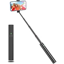 Perche à Selfie Bluetooth Extensible 67 Cm - Support Rotatif 360° - Compatible Tous Smartphones Pour Photos & Vlogs - 3