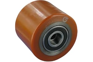 Rollentechnik Mulinello per carrello sollevatore, in poliuretano, 80 x 40, lunghezza di montaggio: 40, foro: 20