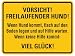 Produktbild Buddel-Bini Qualitäts - Aluminium Schild freilaufender Hund viel Glück 120x200 mm geprägtes Aluschild 0,6 mm Alu