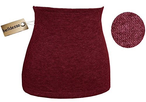 Preisvergleich Produktbild Angora Wolle - weinrot / rot - Nierenwärmer / Rückenwärmer / Bauchwärmer - Größe: Damen Frauen M - ideal auch für Blasenentzündung und Hexenschuss / Rückenschmerzen / Menstruationsbeschwerden