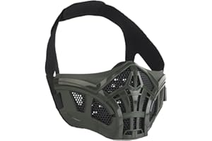 Koyheng Masques Tactiques de crâne d'airsoft, Plein Visage, Masque de Luxe de Luxe Protection des Yeux pour Halloween Pistolet Paintball Pirates Patriots Jeu CS