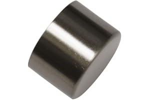 Gardinia Ferma bastoni, Aluminum, Effetto Acciaio Inox, Ø 25 mm, 2 unità