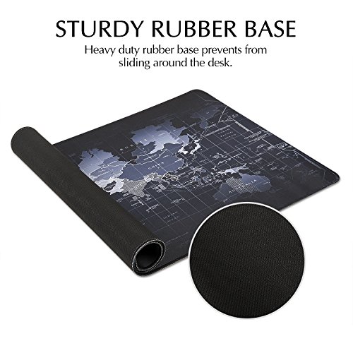Eligoo 2017 Weltkarte World Map Maus Mate Extended Gaming mauspad XXL 900x400mm Wasserdicht Mouse Pad Desk Mat Rubber Base f¨¹r Computer, PC und Laptop - 4