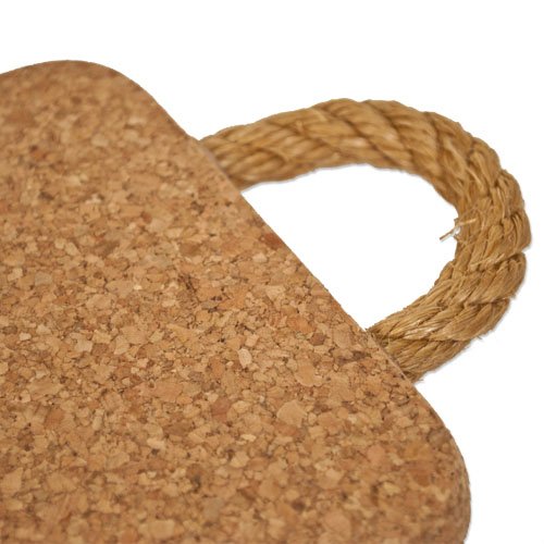 Topfuntersetzer Untersetzer aus Kork mit Seilgriff (15 x 15 x 2 cm) - 3
