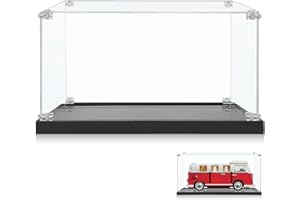 Icuanuty Vitrina acrílica para autocaravana Lego 10220 VW T1 / 10279 Volkswagen T2 V29 Motorhome, protección a prueba de polvo para modelos y coleccionables (solo funda)