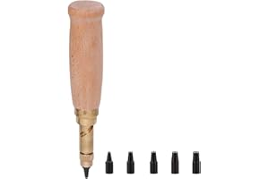 Trimming Shop Coupe-trous automatique avec 6 pointes, taille 1,5 mm à 4 mm, pour la couture, le bricolage, la maroquinerie, les bannières en PVC, les travaux manuels sur papier, la reliure