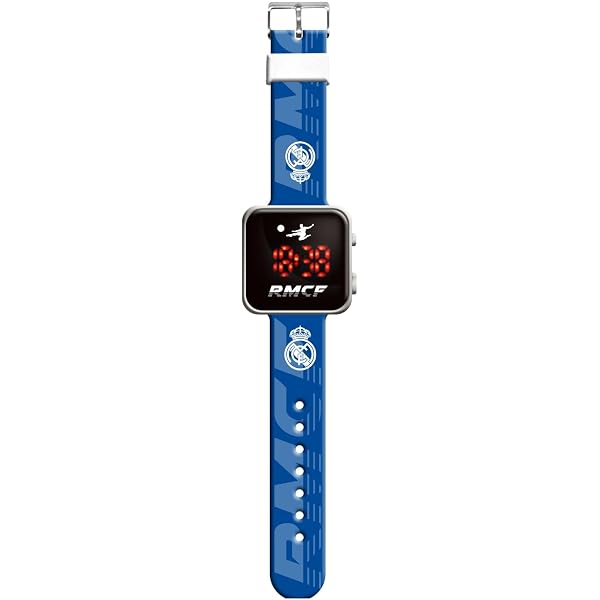 Montre Enfant Real Madrid - LED Numérique - Bracelet Imprimé Club - Garantie 1 An - Cadeau Foot