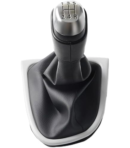 Pommeau De Vitesse Simili Cuir Pour Renault Clio 4 (2012-2020) 5 Vitesses - Levier De Vitesse Sport Élégant Avec Cadre