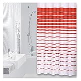 DIFFERNZ 31.002.66 lineae Duschvorhang Textil 180 x 200 rot