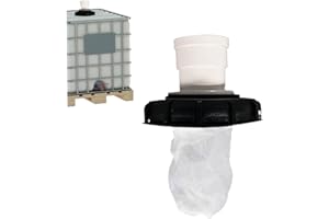 WAVATA IBC - Tapa de depósito IBC lavable de nailon con tapa, accesorio para depósito de agua de lluvia IBC con filtro de red para depósito de agua de lluvia de 163 mm, filtro IBC