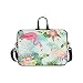 Produktbild QUICKMUGS2U Flamingo Serie mit Blumen Laptop Notebook Messenger Schultertasche mit Griff (Motiv Computer Tasche für Apple MacBook Pro Air HP Dell Computer Sleeve 17" inch