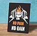 Produktbild PotteLove Dekoratives Metallschild zum Aufhängen, Aufschrift No Pain Gain, 30,5 x 45,7 cm