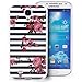 Produktbild Saxonia Samsung Galaxy S4 Hülle Slim Hard Back Cover Schutzhülle mit Motiv Gestreift Rosen