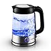 Produktbild Klarstein Tiefblau Wasserkocher Wasserkessel (2200 Watt, 1,7 Liter, blaue LED-Beleuchtung, Cool-Touch-Griff) schwarz-silber
