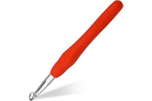 Doxiru Häkelnadeln 9 mm Bunt Stricken Häkeln, Hochwertige Aluminium Ergonomische Stricknadel mit weichem Griff für Garnhandwerk, Geeignet für Anfänger zum Erlernen von handgestrickten Pullovern