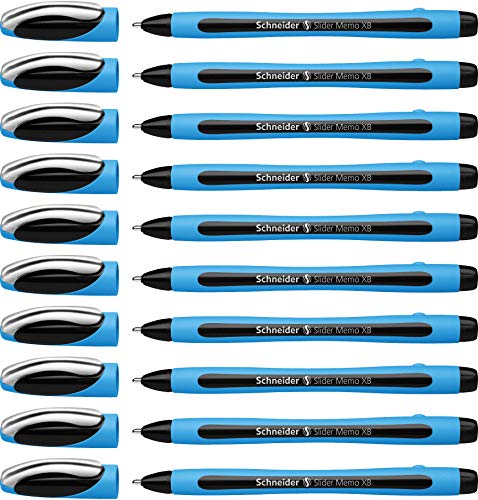 Slider memo xb 150201 ballpoint pen black pack of 10