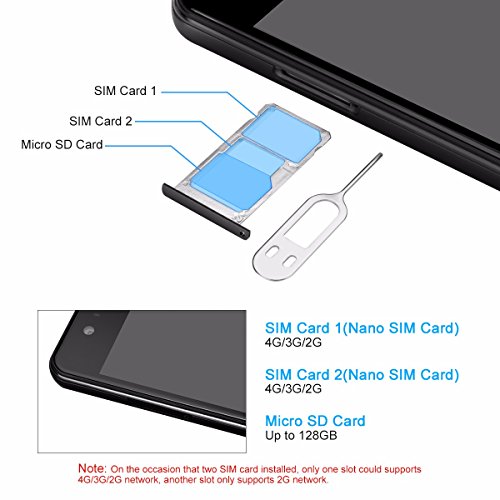Elephone P8 mini Smartphone 4G, 5.0 Pollici FHD Schermo Android 7.0 Telefono Cellulari, MTK6750T Octa Core 1.5GHz, 4GB RAM + 64GB ROM, 13.0MP +2.0+16.0MP Camera, Dual Sim, Fingerprint Sensorï¼ŒWiFi, Hotkont, GPS, OTG Cellulare- Nero