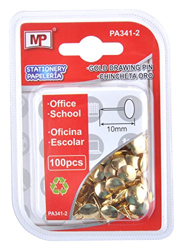 MP PA341-2 - Pack de 100 chinchetas color dorado