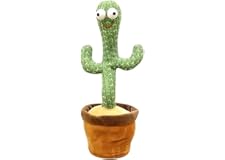 Storio Toys Dancing Cactus Talking Toy, Cactus Plush Toy, Wriggle & Singing Recording Repeat What You Say Funny Education Toy