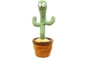 Storio Toys Dancing Cactus Talking Toy, Cactus Plush Toy, Wriggle & Singing Recording Repeat What You Say Funny Education Toy