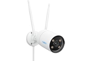 Reolink 2K Camara Vigilancia WiFi Exterior, Visión Nocturna en ColorX, Apertura F1.0, Sensor Avanzado 1/1.8'', 4MP Cámara para Exteriores, 2,4GHz/5GHz WiFi, Detección Persona/vehículo/Animal, CX410W