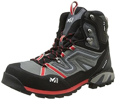 Millet High Route Mesh, Chaussures de Randonnée Hautes Homme, Multicolore (Grey/Red), 42 EU