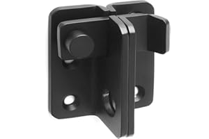 ZiYuya Klappriegel Torriegel Sicherheitsriegel Verriegelung Türschloss Fensterriegel für Scheune Schrank Garten Badezimmer Garage Fenster Schiebetür Schuppen Schloss, schwarz links offen, L