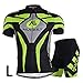 Produktbild NUCKILY MA005MB005 Herren Radsport kurz Ärmeln Jersey Hosen Set Grün Schwarz L