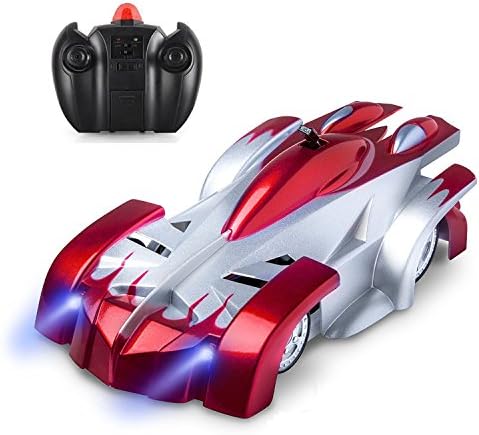 Wall Climber Climbing Remote Control Car RC Vehicle Car with USB Quick Charger Gravity Defying Mini RC Cars Toys for Boys Gilrs Kids Xmas Gift Red