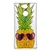 Produktbild HopMore Sony Xperia XA2 Hülle Silikon Transparent Durchsichtig Hüllen Clear Muster Design Bumper Ultra Slim Dünn TPU Handyhülle Kawaii One Piece Hüllen Case für Sony XA2 - Ananas