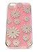 Produktbild TPU Silikon Case Hülle für Apple Iphone 5 / 5s / SE - Backcover Case Handy Schutzhülle Cover Mirror Flower Glitzer pink